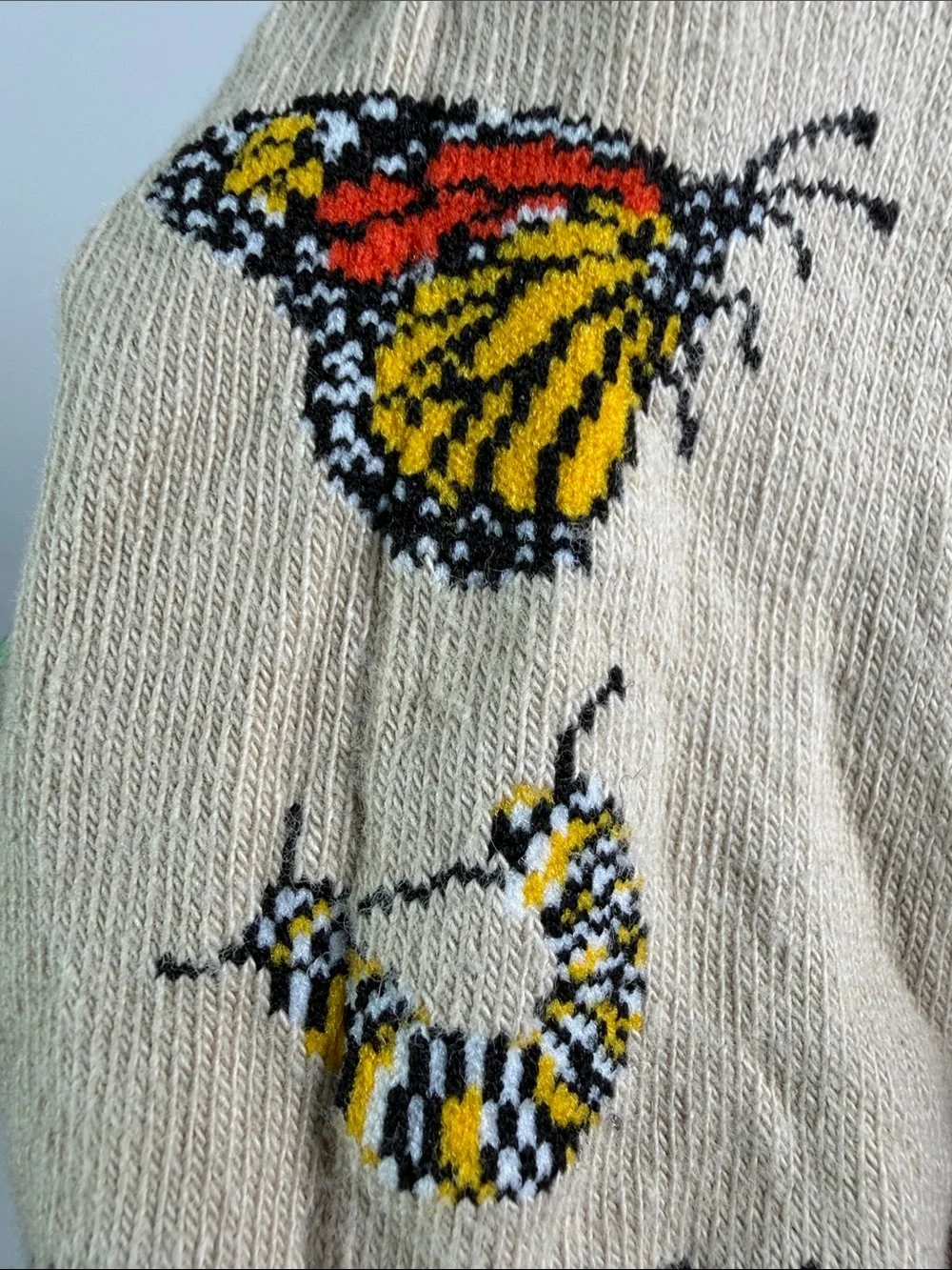 NWT Monarch Butterfly Crew Socks Women’s 9-11 Made in USA Caterpillar Chrysalis